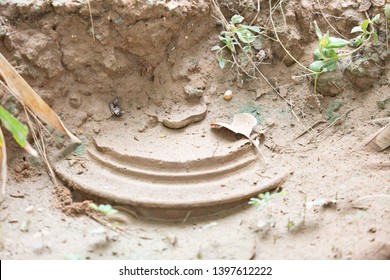 Anti Tank Mine Partly Uncovered