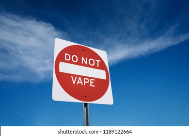 Anti Vaping Or Electronic Cigarette Smoking Sign Illustration Concept	
