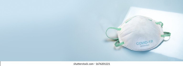 Anti virus protection mask ffp2 standart to prevent corona COVID-19 and SARS infection - Shutterstock ID 1676201221
