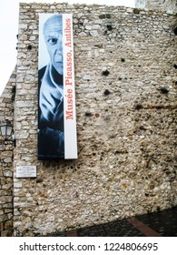 Antibes, France - March 26, 2015: Side Wall Of The Musee Picasso (meaning 