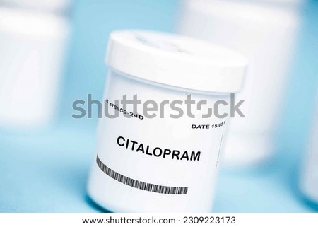 An antidepressant medication that belongs to the selective serotonin reuptake inhibitor (SSRI) class. Available in tablet and oral solution form. Stock photo © 
