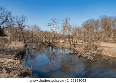Antietam Creek Reflections on a Winter Afternoon, Maryland USA