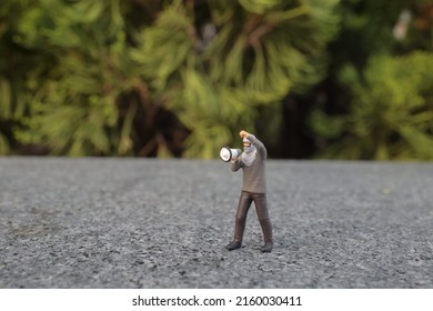 Antifa Protester In Face Mask Throwing, Riot Concept.