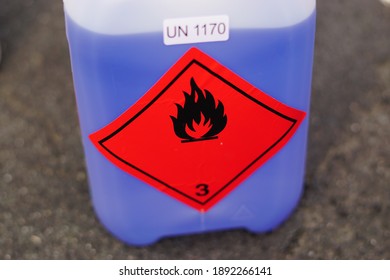 antifreeze. flammable warning label. Warning Sign. Danger.