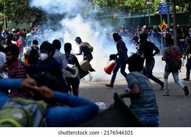 Anti-Government Protesters Gathering Stage A Protest In Colombo Against The Government Of Sri Lanka And Voiced Their Demand For The Resignation Of The President And Prime Minister. 9th July 2022