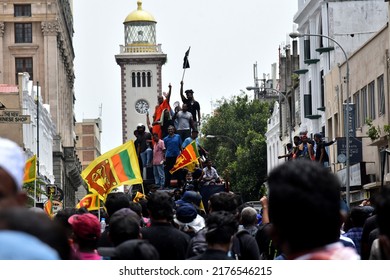 Anti-Government Protesters Gathering Stage A Protest In Colombo Against The Government Of Sri Lanka And Voiced Their Demand For The Resignation Of The President And Prime Minister. 9th July 2022