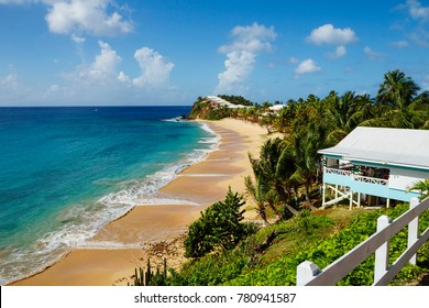 Antigua, Caribbean, Beach. Antigua is considered to be the heart of the Caribbean due to the location of the island: it is full of beautiful white sand beaches.