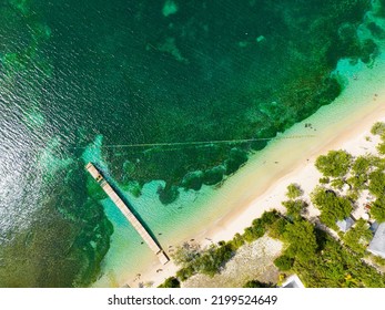 Antigua Pigeon Point Beach Drone Shot 