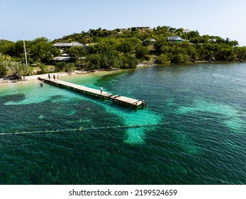 Antigua Pigeon Point Beach Drone Shot 