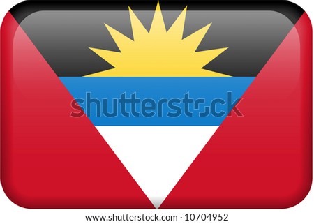 Antiguan flag rectangular button.  Part of set of country flags all in 2:3 proportion with accurate design and colors.
