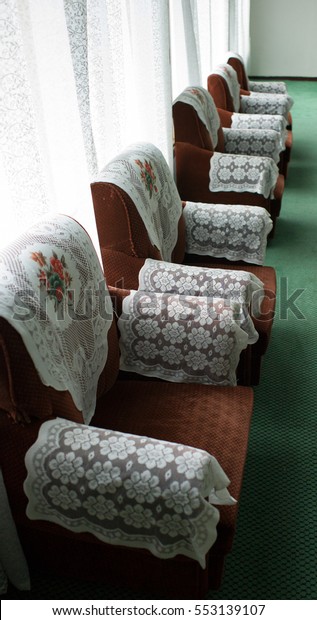 Antimacassar Armrest Covers On Armchairs Korea Stock Photo Edit Now 553139107