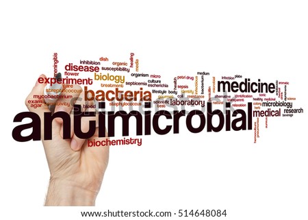 Antimicrobial word cloud concept