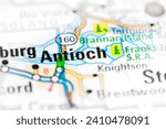 Antioch. California. USA on a map