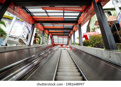 Medellín, Antioquia. Colombia - Mayo 28, 2021. Commune Electric Stairs 13.