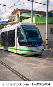 Medellín, Antioquia / Colombia - October 26, 2019. The Medellín Tram Is A Means Of Urban, Electric And Rail Passenger Transport That Operates In The City Of Medellín.