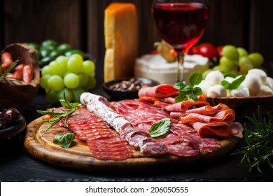 Antipasto And Catering Platter With Different Appetizers