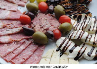 Antipasto Tray With Meat And Cheese