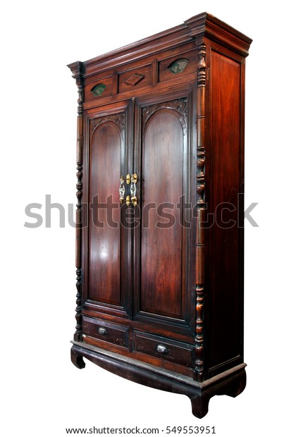 Antique Asian Style Wooden Wardrobe Thailand Stock Photo Edit Now