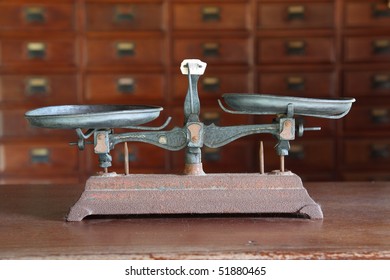 Antique Scale Weigh Ancient Drugstore Stock Photo (Edit Now) 1033305184