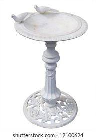 Antique Bird Bath Isolated With Clipping Path