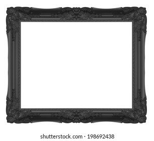 Antique Black Frame Isolated On White Background