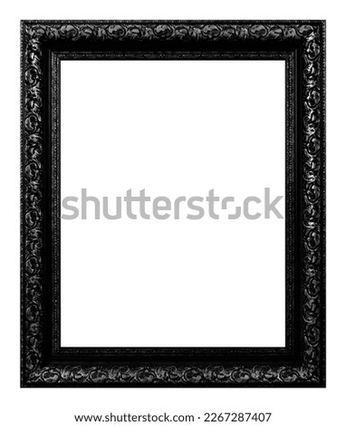 Antique black frame isolated on the white background.