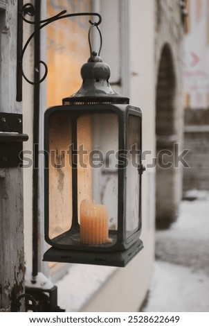 Similar – Image, Stock Photo Candlelight in old building