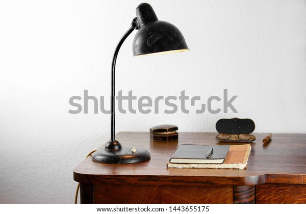 Antique Black Table Lamp 20s Bauhaus Stock Photo Edit Now 1443655175