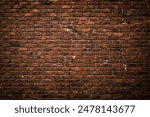 antique brick wall background, ancient red brick masonry surface