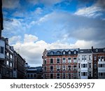 Antique building view in Liege, Belgium