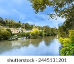 Antique building view in Old Town Poitiers, France