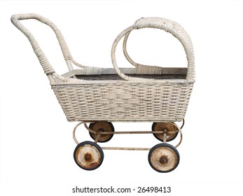 cane dolls pram for sale