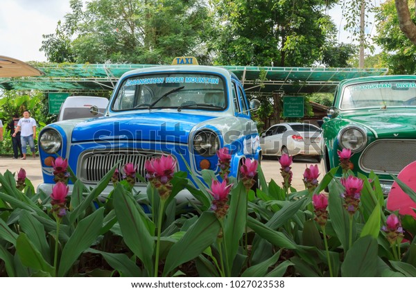 Antique car for garden decoration.Loei,Thailand,\
January 1,2018