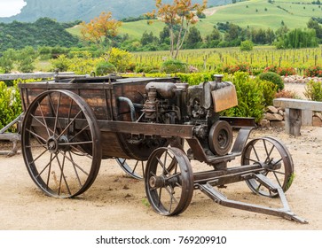 Antique Car  In The Vineyards In Colchagua Valley. Chile.