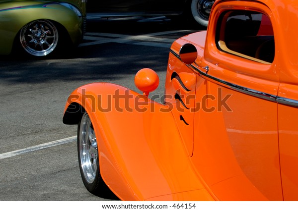 Antique cars parked at car\
show