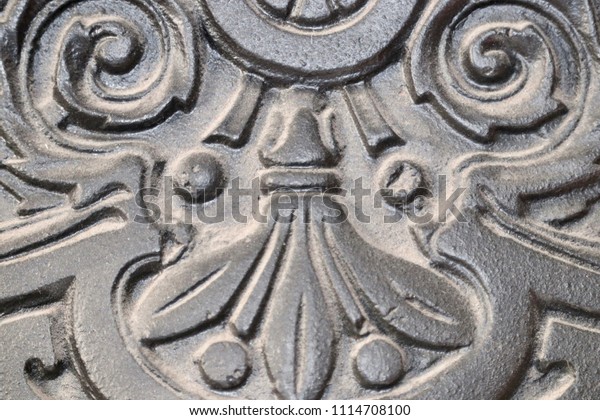 Antique Cast Iron Metal Art Deco Stock Photo Edit Now 1114708100