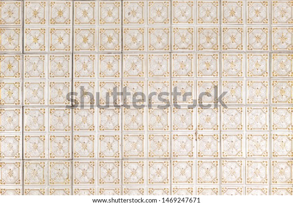 Antique Ceramic Tiles On Fireplace Closeup Stock Photo Edit Now