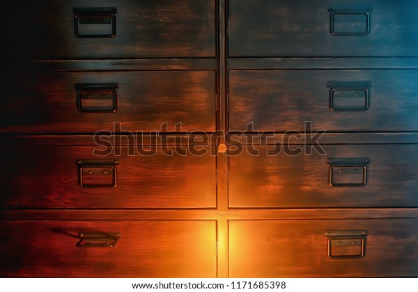 Antique Chest Drawers Background Wooden Boxes Stock Photo Edit