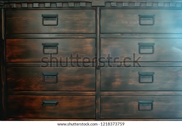 Antique Chest Drawers Background Wooden Boxes Stock Photo Edit