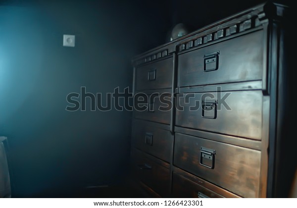 Antique Chest Drawers Background Wooden Boxes Stock Photo Edit