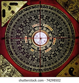 antique chinese compass for  feng shui