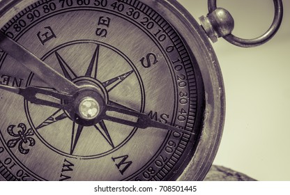 Antique Classic Compass Face Stock Photo 708501445 