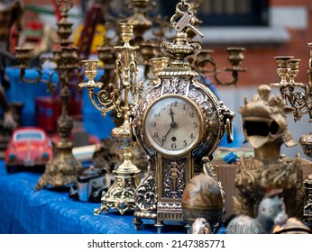 Antique clock At the flea market