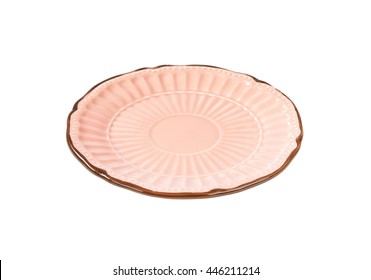 Antique Decorative Pink Dessert Plate