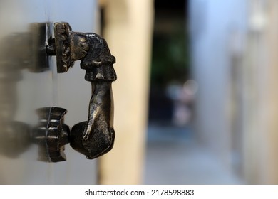 Antique Doorknob Made Of Iron.