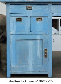 Antique Dresser Blue