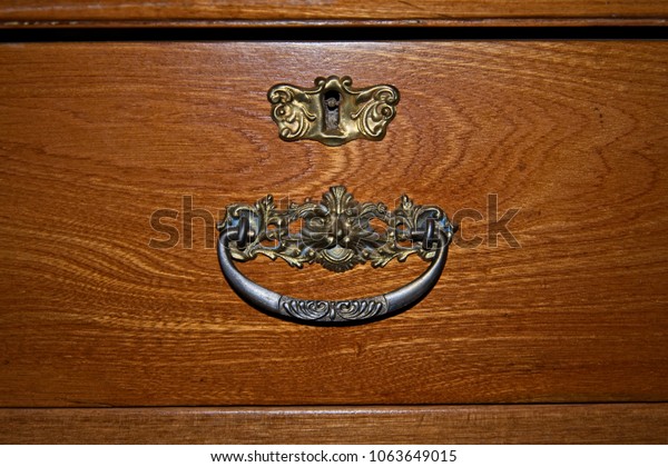 Antique Dresser Drawer Drop Handle Pull Stock Photo Edit Now