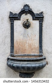 Antique Faucet And Sink In The Wall