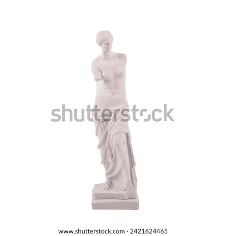antique figure sculpture for home decoration isolated on white