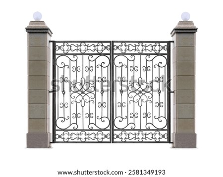  An antique gate with columns . C. Isolated using the Pen tool.